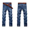 Fashion European American Style Stretch Men Jeans Luxury Men's Denim Trousers Slim Straight Deep Blue Gentleman Mens#g50