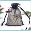 Gift Event Festive Home Gardengift Wrap 100PcsLot 79Cm Plain Small Bags Organza Bag Jewelry Packaging BagsPouches Wedding Par6952177