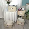 Cubo grande caixa de armazenamento de dobramento cute lavanderia hamper cobertor roupas brinquedo cestas bin para crianças brinquedos organizadores 210914