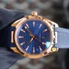 41 -мм дата Aqua Terra 150M 220 52 41 21 03 001 Автоматические мужские часы Смотреть синий текстурный цифер