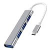 유형 C 허브 2.0 USB-C 3.1 4 포트 다중 분배기 어댑터 OTG 노트북 용 MacBook Pro Air iMac PC 노트북 컴퓨터 액세서리