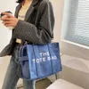 Umhängetasche Leinwand Frauen Große Tote Tuch Shopper Brief Druck Umhängetaschen Handtasche Ins282F