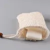 Soap Bag Bath Brushes Making Bubbles Saver Sack Pouch Storage Drawstrings Bags Skin Surface Cotton Linen Cleaning Drawstring Holder Baths Supplies wmq1013