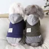 Clothes for Yorks Dog Overalls for Autumn and Winter Casual Style Fashion Pattern Hooded Four-legged Hundekleidung Dog Clothes 211106