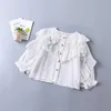 Girl Sets Baby fashion Cotton Shirt+Denim Shorts Fashion 2PCS Outfits Suit Clothes Kids H224 210610