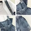 Summer Denim Jumpsuits Short Overalls For Women Casual Cotton Belt Rompers Shorts Playsuits Women's &