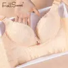 FallSweet dentelle longue ligne soutiens-gorge pour femmes sans fil rembourré Lingerie Sexy grande taille sous-vêtements Corset brassière 210728