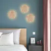 Hartisan Star Wall Lamp Lâmpada de TV de fundo Decorativo LED Lâmpada Lâmpada Bulbo Nordic Madeira Natural Crianças Luz 210724