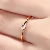 Petits anneaux en forme de coeur pour femmes Couleur en or Anneau de fiançailles de mariage Jewellry Zircon Romantic Fashion Jewelry