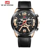 Men Sport Waterproof Watch Casual Leather Wrist Watches for Men Black Top Brand Luxury Military Clock Fashion Chronograph Wristwathes