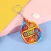 QC01 Christmas Halloween Favor Push S Keychain Toys for Kids Adult Silicone Camo Rainbow Roleer Pioneer Anti-Stress Bubbles Toy Gift 200PS5688508