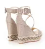 22S marka Lady Sandal S High Obcasy kliny otwarte palce u nogi Eleganckie eleganckie buty sandałowe platform