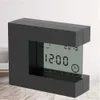 Despertador digital para casa escritório mesa relógio lcd moderno com calendário data contagem regressiva temporizador termômetro bateria 2108046674026