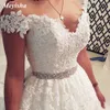 ZJ9183 2021 Cap Sleeve Wedding Dress Embroidery Charming Sweetheart White Custom Made Size Ball Gown Bridal Dresse327s