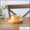 Filiżanki kuchni napoje, jadalni batonowe ogrody spodek aroon matowy matowy ceramiczna kawa i kubek naczynia pary śniadaniowe kubki