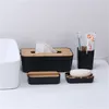 High Quality Creative Modern Simple Bathroom 13.2*8.5*2.5cm Anti Slip Bamboo Fiber Soap Dish Tray Holder 5002 Q2