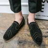 Moda Lether Mens Sapatos italianos Trend Summer Leather Men S Men Casual Men Black for Mocassins