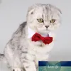 Hot White Red Dog Puppy Cat Bowknot Bow Tie Slips Kläder för liten hund