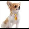 Odzież Strona główna Ogród Drop Dostawa 2021 50/100 Sztuk / partia Mix Color Cat Bow Tie Puppy Grooming Produkty Regulowane Dog Aessors Bows Dla małych