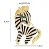 Épingles, Broches Wulibaby Enamel Mignon Zebra pour femmes Unisexe 2 Couleurs Cheval Cheval Casual Broche Pin cadeau