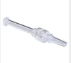 2021 6 inch glass straw nail mini nectar collector with thick pyrex glass clear honeycomb filter tips smoking hand pipes