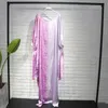 Ethnic Clothing African Dress For Women Silk Beading Abaya Bandage Maxi Bazin Vintage Long Sleeve Robe Gowns Africa Sexy Lady Part300I