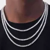 Nxy hanger kettingen mode 4 mm 5 mm hiphop goud kleur 925 sterling zilveren tennis ketting ketting lang voor mannen mannelijke vrouwen JE6003912