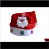 Decorations Hat For Kids Adult Gifts Cartoon Applique Santa Claus Deer Snow Designs Christmas Hats Holiday Supplies 5Lbf0 Pzq4D