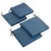 CushionDecorative Pillow Indoor Or Outdoor Square Chair Zippered Seat Cushions Set Set Of 4 20 Inches CD5159133