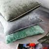 Velvet Poszewka Poszewka Moda Sofa Poduszka Kostka Meble Miękkie Dekoracje Pure 50x50 CM 210423