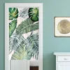 Curtain & Drapes Printed Tropical Plant Door Kitchen Bathroom Partition Bedroom Decoration Half Panel Toilet