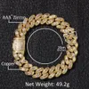 Diamonod zircon cuban chain bracelet jewelry set copper gold link chains bracelets wristband hip hop rap Fashion for men women will and sandy drop ship service