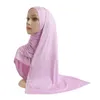 Mode Strass Femmes Dame Musulman Wrap Style Hijab Islamique Écharpe Arabe Châles Chapeaux Jersey Long Foulard Coton 12 Couleurs