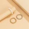 Trendy Boho Finger Knuckle Imitation Pearl Ring Set for Women Mixed Color Acrylic Beads Rings Fashion Aesthetic Jewelry