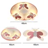 만화 귀여운 핑크 나비 벽 램프 천장 조명 아이 자식 소녀 소년 아기 침실 보육 학교 장식 LED 천장 조명