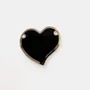 Mångfärgad metall hjärta diy halsband charms söta hjärtan brev smycken gör tillbehör delar komponenter grossistpris