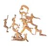 Objetos decorativos Figuras 12pcs Balance de apilamiento Juguete Mini Muñeca de madera Desktop Parant-Children Interactive GameWooden Toys Regalo