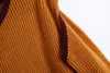 Vintage Yuvarlak Boyun Uzun Kollu Straplez Kadın Chic Örme T-shirt Moda Katı Renk Gevşek Kadın Hedging Tops 210507