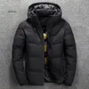 Winter Down Jacket Coat White Duck Jackor med huva tjock termisk varm utkläder puffy