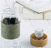 350ml 12Oz-Glas-Wasser-Flaschen wärmebeständige runde Büro-Teetasse mit Edelstahl-Tee-Infuser-Sieb Tea-Becher Auto-Tumbler