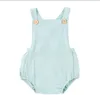 Bébé été barboteuse vêtements nouveau-né Toddle enfants solides filles garçon coton body barboteuses une pièce jarretelle vêtements tenues BB064B