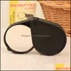 Loupes, Magnifiers Jewelry Tools & Equipment Portable Mini Magnifier Promotion For Pocket Magnifying Glass 60Mm Lens 10X Magnification Trave
