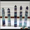 Arts et arts artisanat cadeaux maison Gardennatural Colorful Tower Quartz Point Fluorite Obelisk Wand Guérison Crystal 15 Tailles Drop D4869746