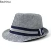 Printemps été rétro hommes chapeaux Fedoras haut Jazz plage casquettes de paille pour hommes Panama chapeau de soleil large bord