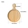 Pizza Round Shape Wooden Dinner Plates Cake Dessert Solid Wood Eco-friendly Tray Dining Table Insulation Pads Kitchen Supplies RRA10880