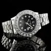 2021 Alta Qualidade Homens 44mm Diamantes Assista Pedra Romana Rosto Mens Mulheres Aço Inoxidável Japão Movimento De Quartzo Waterproof Watches