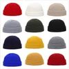 Cappello invernale da uomo in maglia con zucchetto Cappello da uomo Beanie invernale Berretto corto senza tesa largo con melone Docker Cappello lavorato a maglia da pescatore da donna Z1212 Y21111