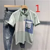Summer men's pattern half-sleeved slim stretch embroidery short-sleeved handsome t-shirt 210420