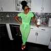 Mesh Sexig Striped Bow Tie Bandage Jumpsuit Kvinnor Långärmad Bodycon Neon Green Orange Rompers Jumpsuits Party Club Playsuit 210517