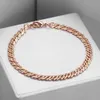 21 Stile 585er Roségold-Armband für Damen, Herren, Mädchen, Schneckenpanzer/Webverbindung, Fuchsschwanz, gehämmerte Bismark-Perlenketten, 20 cm, CBB1A